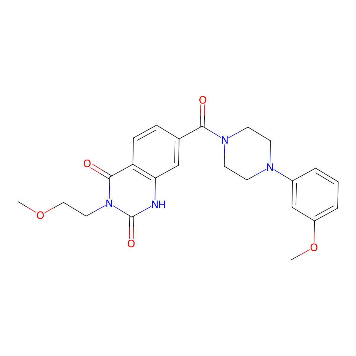 3-(2-methoxyethyl)-7-(4-(3-methoxyphenyl)piperazine-1-carbonyl)quinazoline-2,4(1H,3H)-dione molecular structure, CAS 2034417-93-9