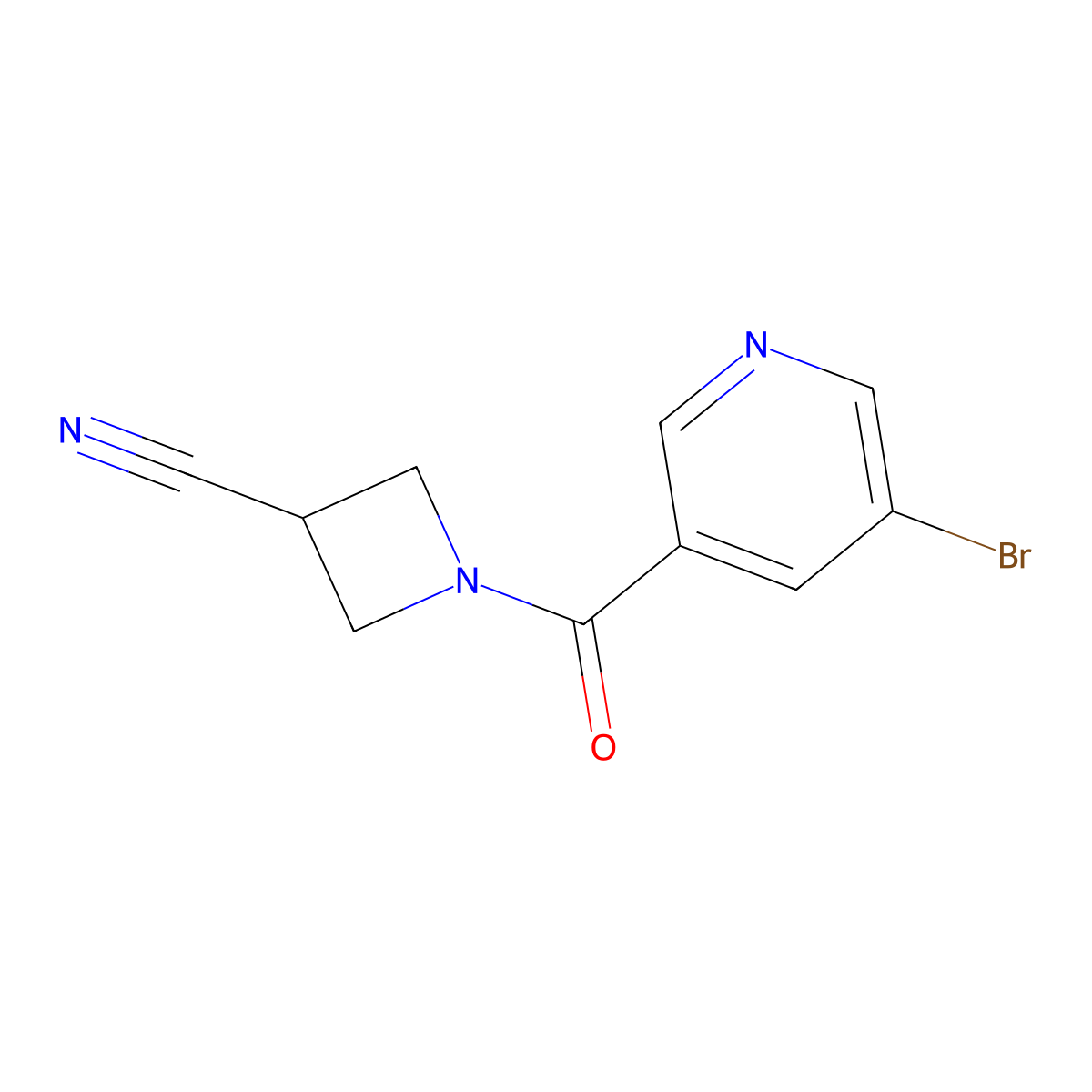 1-(5-Bromonicotinoyl)azetidine-3-carbonitrile molecular structure, CAS 2034418-14-7
