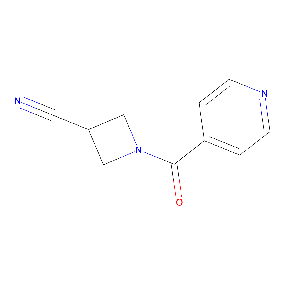 1-Isonicotinoylazetidine-3-carbonitrile molecular structure, CAS 2034418-24-9