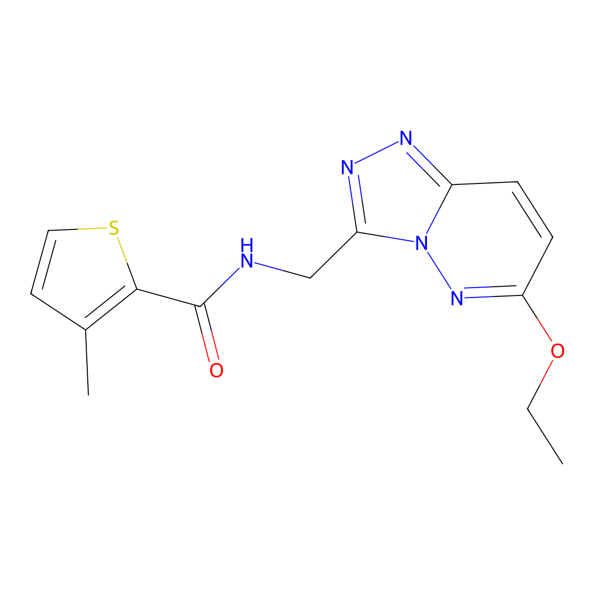 N-({6-ethoxy-[1,2,4]triazolo[4,3-b]pyridazin-3-yl}methyl)-3-methylthiophene-2-carboxamide molecular structure, CAS 2034418-38-5
