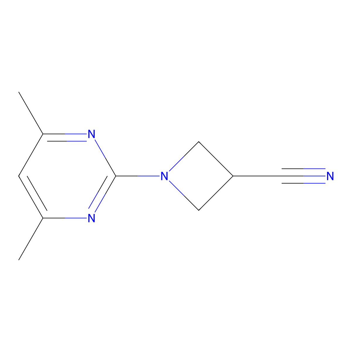 1-(4,6-Dimethylpyrimidin-2-yl)azetidine-3-carbonitrile molecular structure, CAS 2034418-47-6