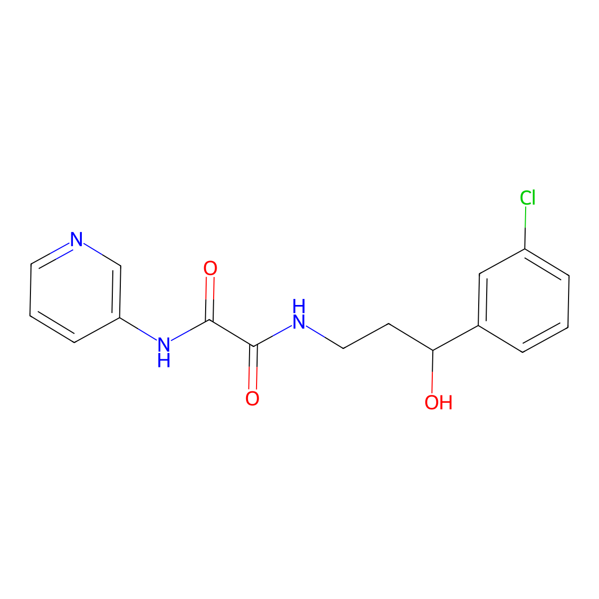 N1-(3-(3-chlorophenyl)-3-hydroxypropyl)-N2-(pyridin-3-yl)oxalamide molecular structure, CAS 2034418-75-0