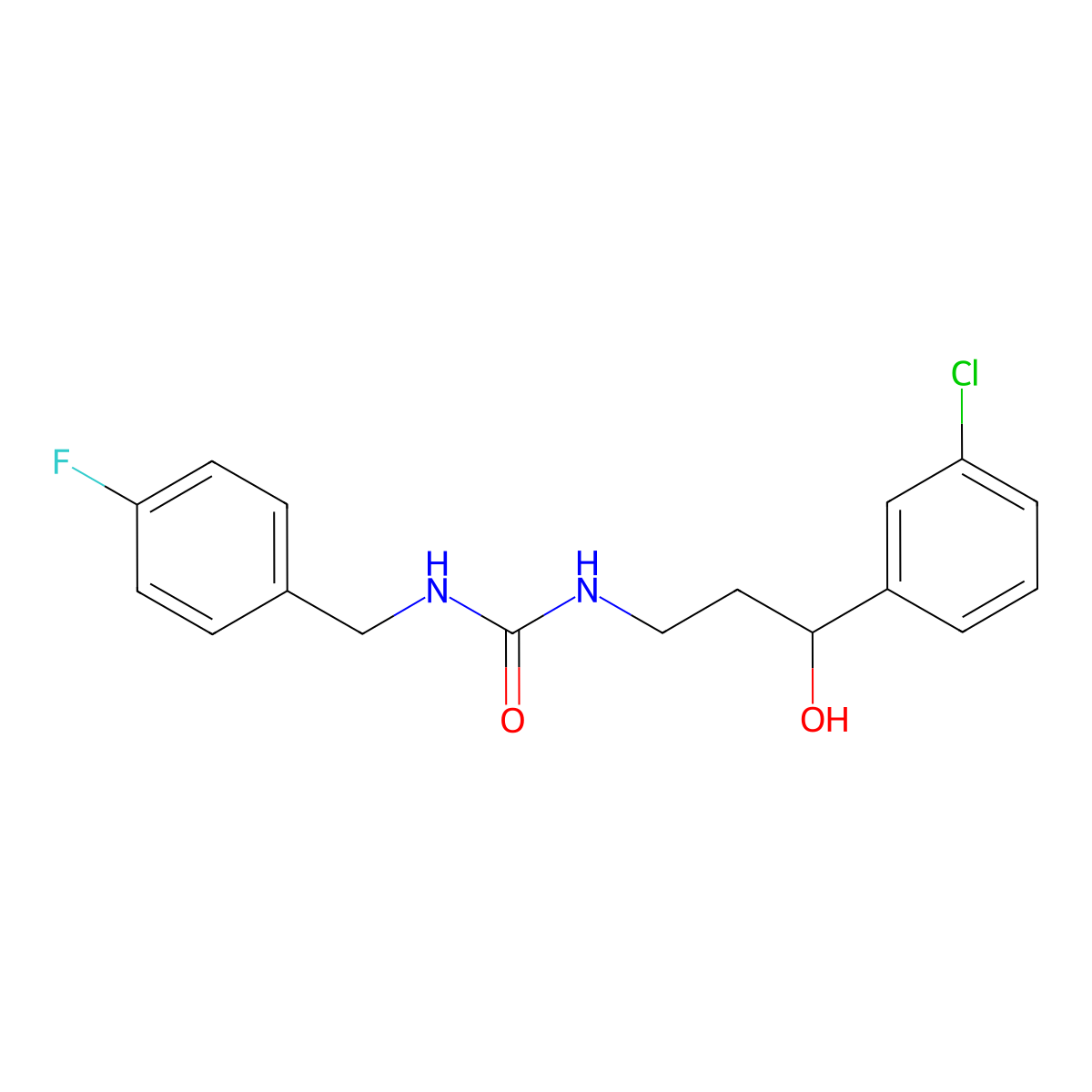1-(3-(3-Chlorophenyl)-3-hydroxypropyl)-3-(4-fluorobenzyl)urea molecular structure, CAS 2034418-81-8