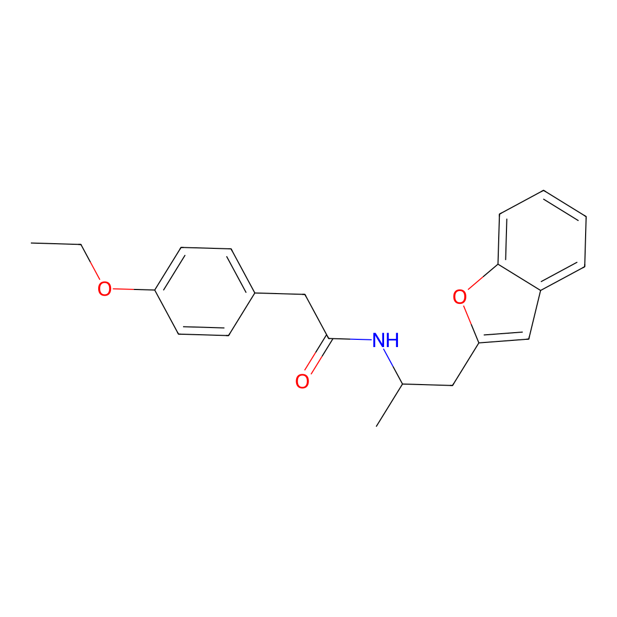 N-(1-(benzofuran-2-yl)propan-2-yl)-2-(4-ethoxyphenyl)acetamide molecular structure, CAS 2034419-05-9