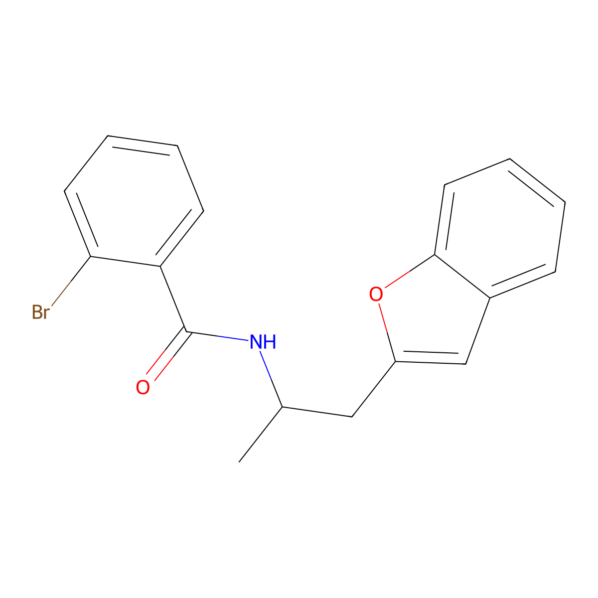 N-[1-(1-benzofuran-2-yl)propan-2-yl]-2-bromobenzamide molecular structure, CAS 2034419-09-3