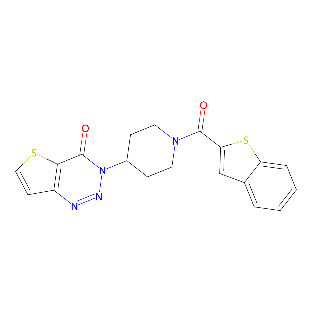 3-(1-(benzo[b]thiophene-2-carbonyl)piperidin-4-yl)thieno[3,2-d][1,2,3]triazin-4(3H)-one molecular structure, CAS 2034419-24-2