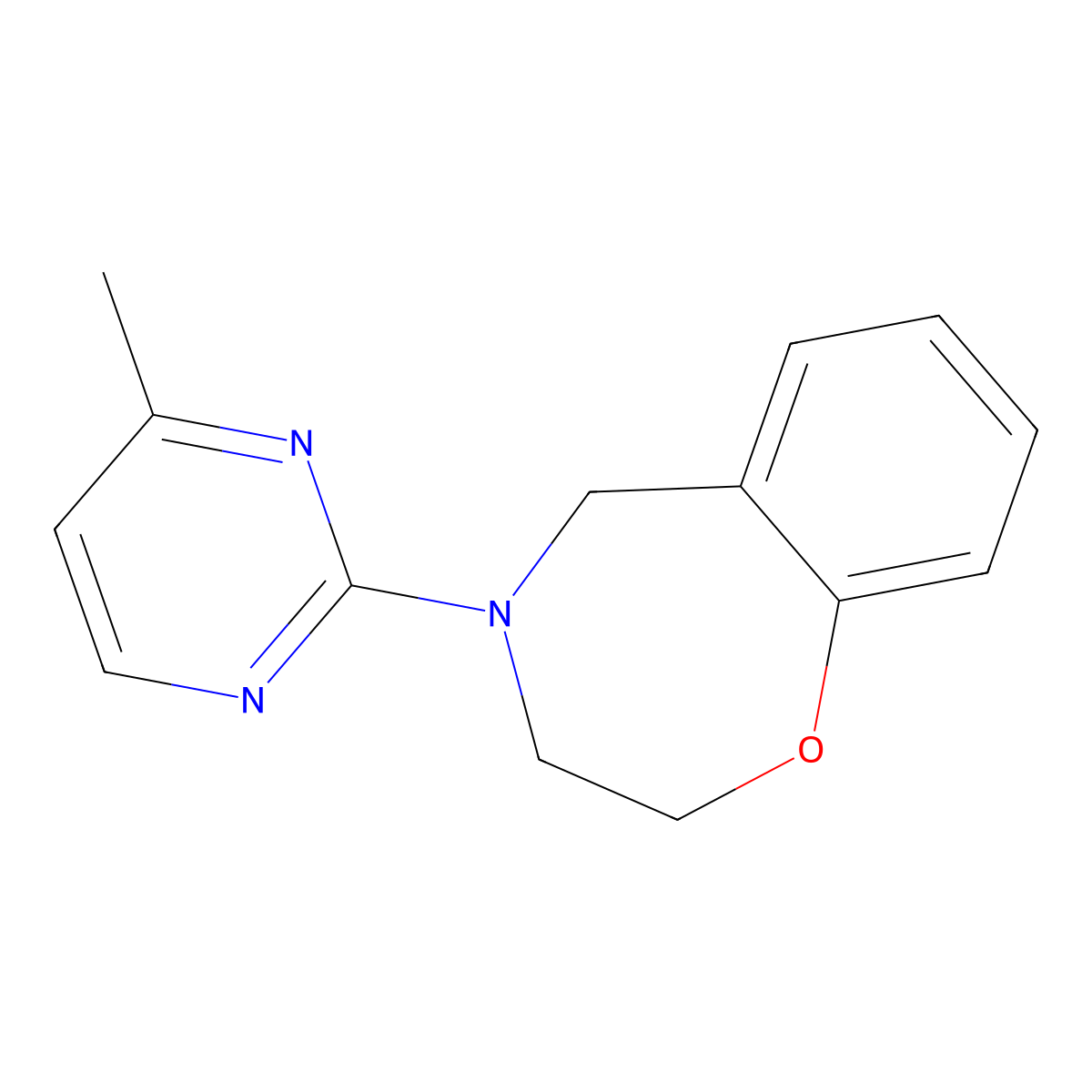 4-(4-Methylpyrimidin-2-yl)-2,3,4,5-tetrahydrobenzo[f][1,4]oxazepine molecular structure, CAS 2034419-41-3