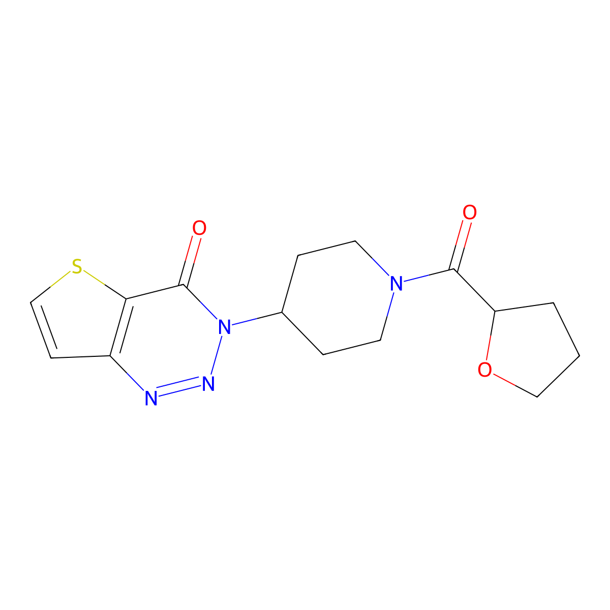 3-(1-(tetrahydrofuran-2-carbonyl)piperidin-4-yl)thieno[3,2-d][1,2,3]triazin-4(3H)-one molecular structure, CAS 2034419-42-4