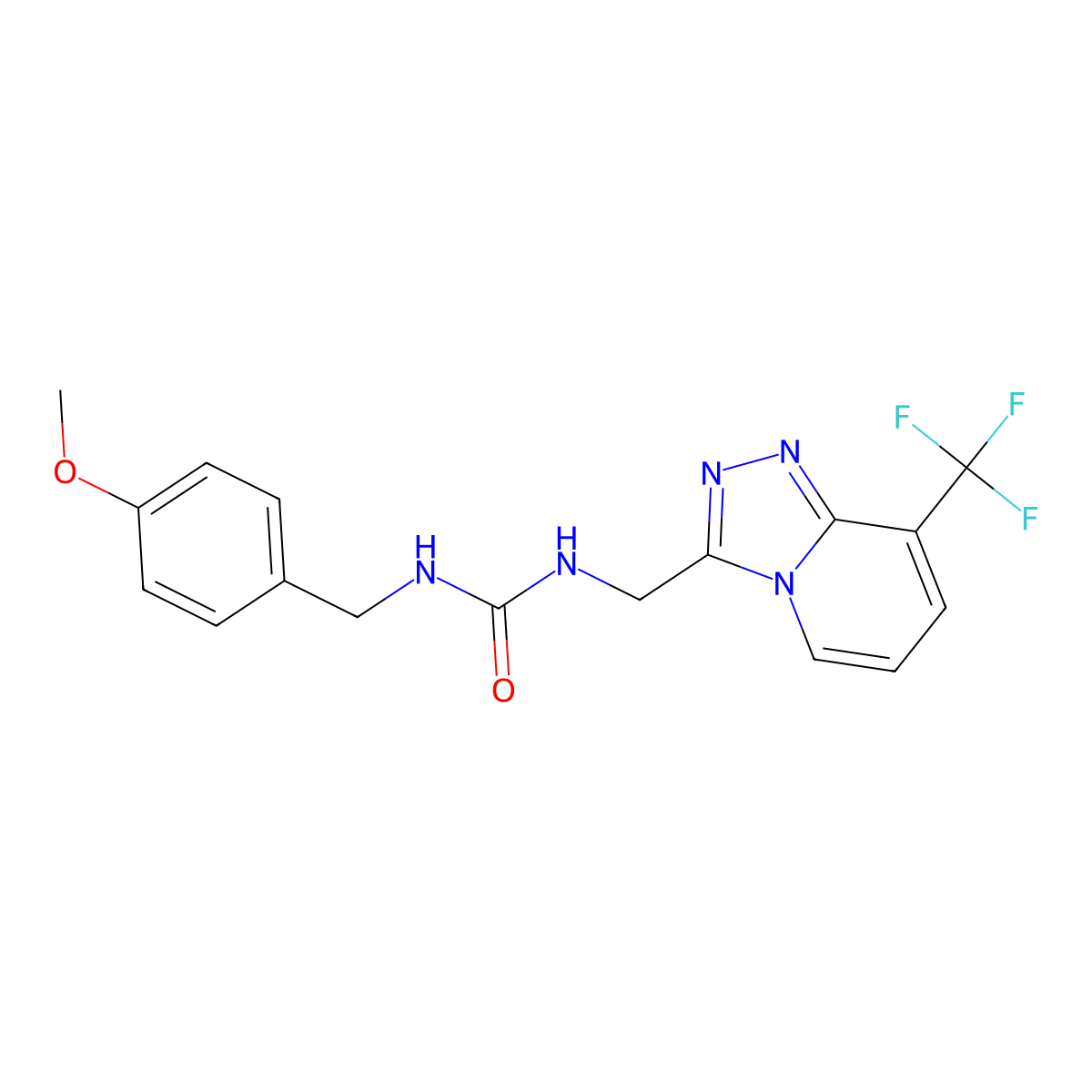 1-(4-Methoxybenzyl)-3-((8-(trifluoromethyl)-[1,2,4]triazolo[4,3-a]pyridin-3-yl)methyl)urea molecular structure, CAS 2034419-43-5