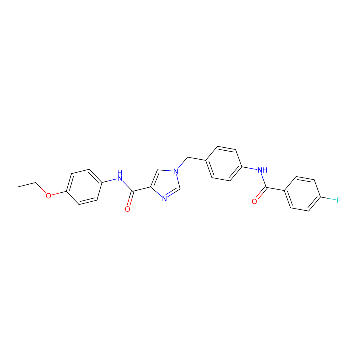 N-(4-ethoxyphenyl)-1-(4-(4-fluorobenzamido)benzyl)-1H-imidazole-4-carboxamide molecular structure, CAS 2034419-49-1