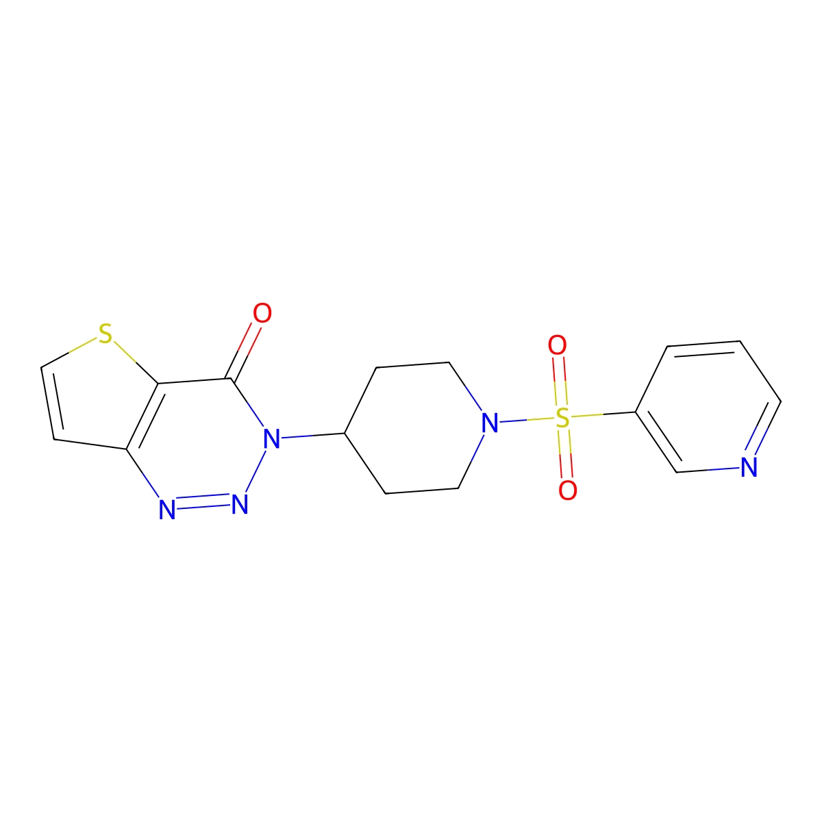 3-(1-(pyridin-3-ylsulfonyl)piperidin-4-yl)thieno[3,2-d][1,2,3]triazin-4(3H)-one molecular structure, CAS 2034419-50-4