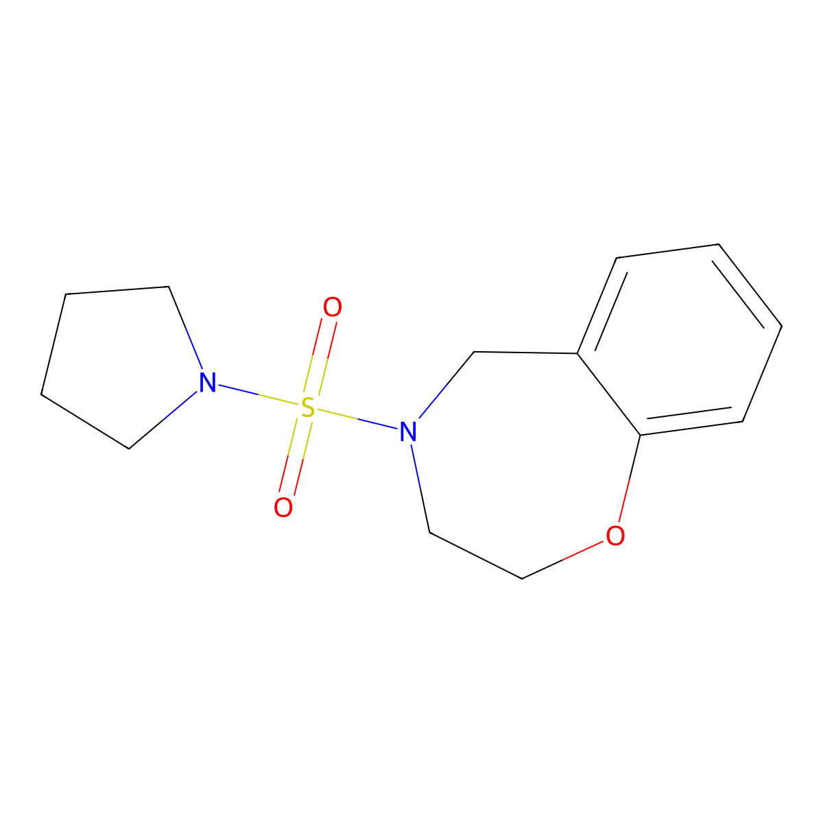 4-(Pyrrolidin-1-ylsulfonyl)-2,3,4,5-tetrahydrobenzo[f][1,4]oxazepine molecular structure, CAS 2034419-52-6
