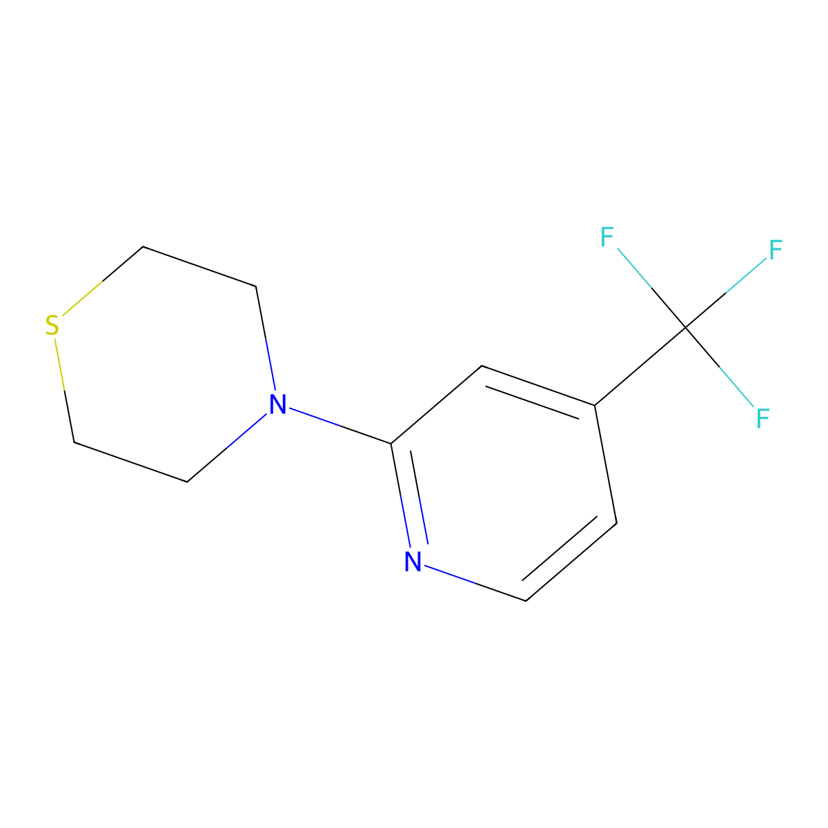 4-[4-(Trifluoromethyl)pyridin-2-yl]thiomorpholine molecular structure, CAS 2034420-72-7