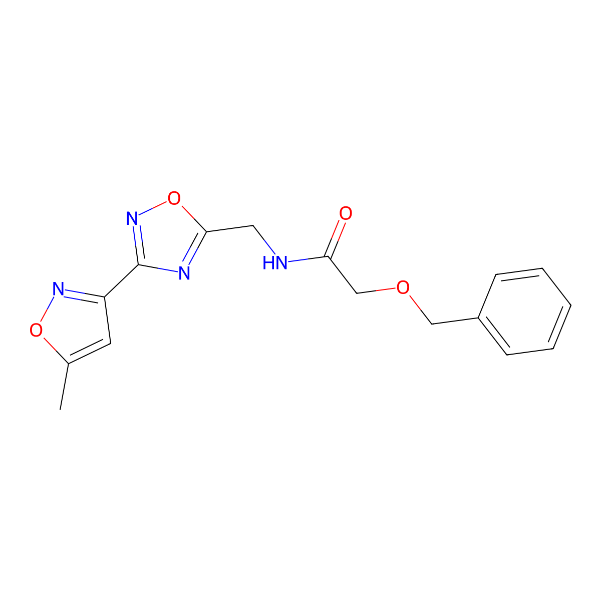 2-(benzyloxy)-N-((3-(5-methylisoxazol-3-yl)-1,2,4-oxadiazol-5-yl)methyl)acetamide molecular structure, CAS 2034420-83-0