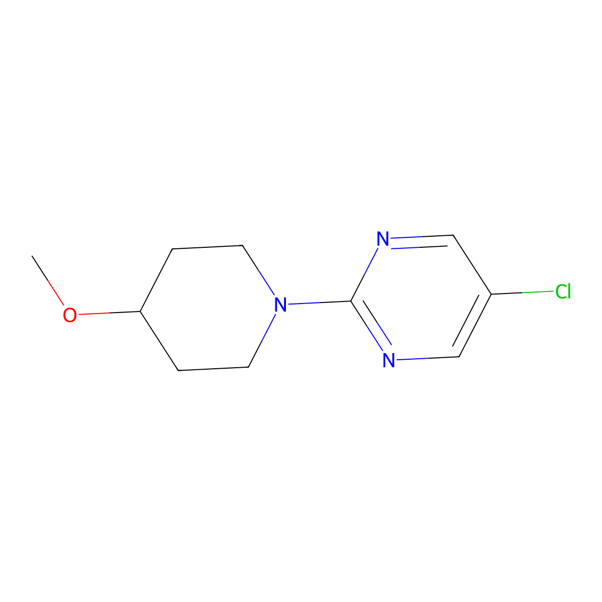 5-Chloro-2-(4-methoxypiperidin-1-yl)pyrimidine molecular structure, CAS 2034421-36-6