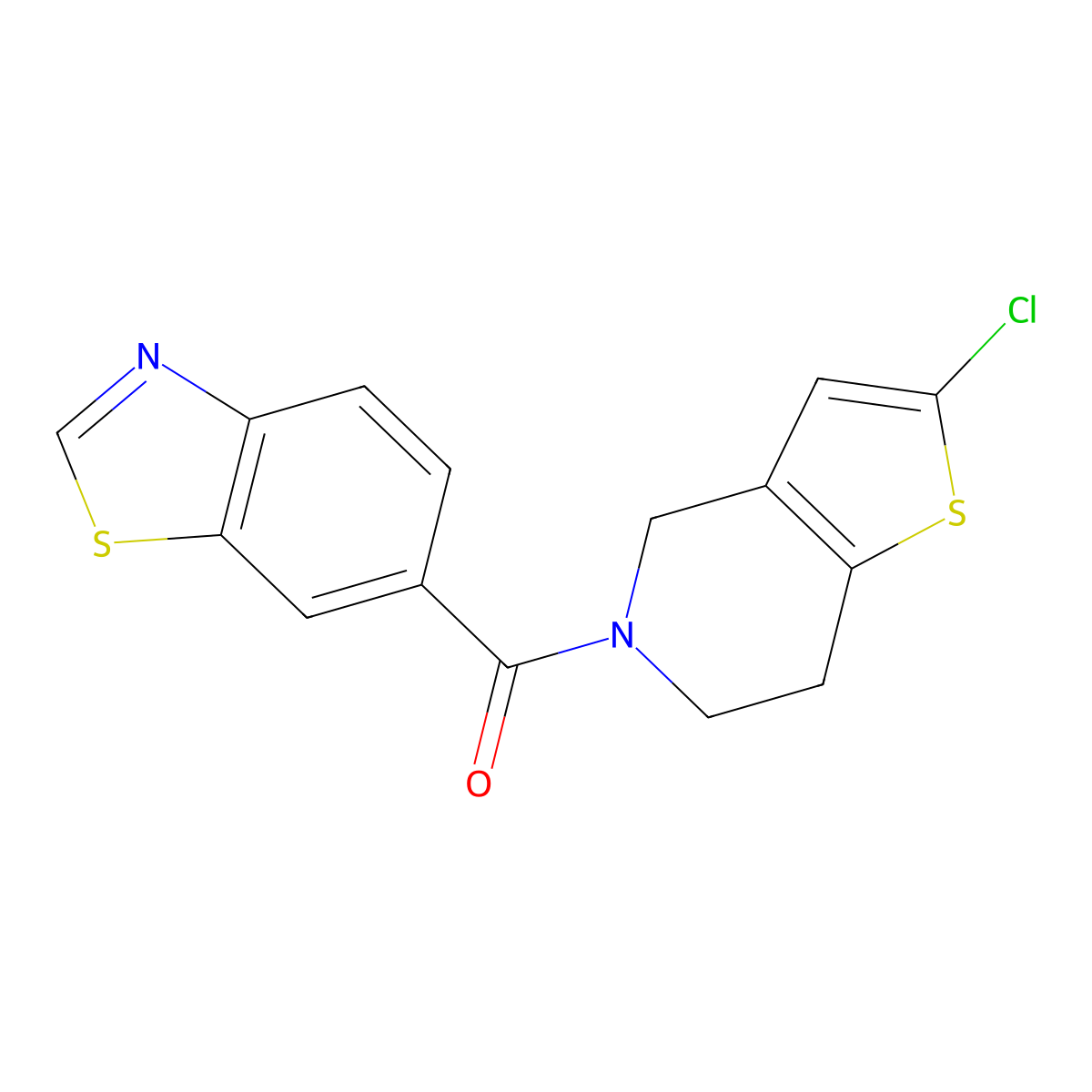 benzo[d]thiazol-6-yl(2-chloro-6,7-dihydrothieno[3,2-c]pyridin-5(4H)-yl)methanone molecular structure, CAS 2034421-67-3