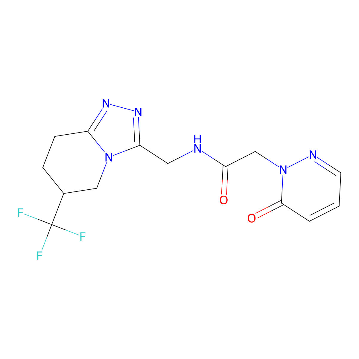 2-(6-oxopyridazin-1(6H)-yl)-N-((6-(trifluoromethyl)-5,6,7,8-tetrahydro-[1,2,4]triazolo[4,3-a]pyridin-3-yl)methyl)acetamide molecular structure, CAS 2034422-18-7