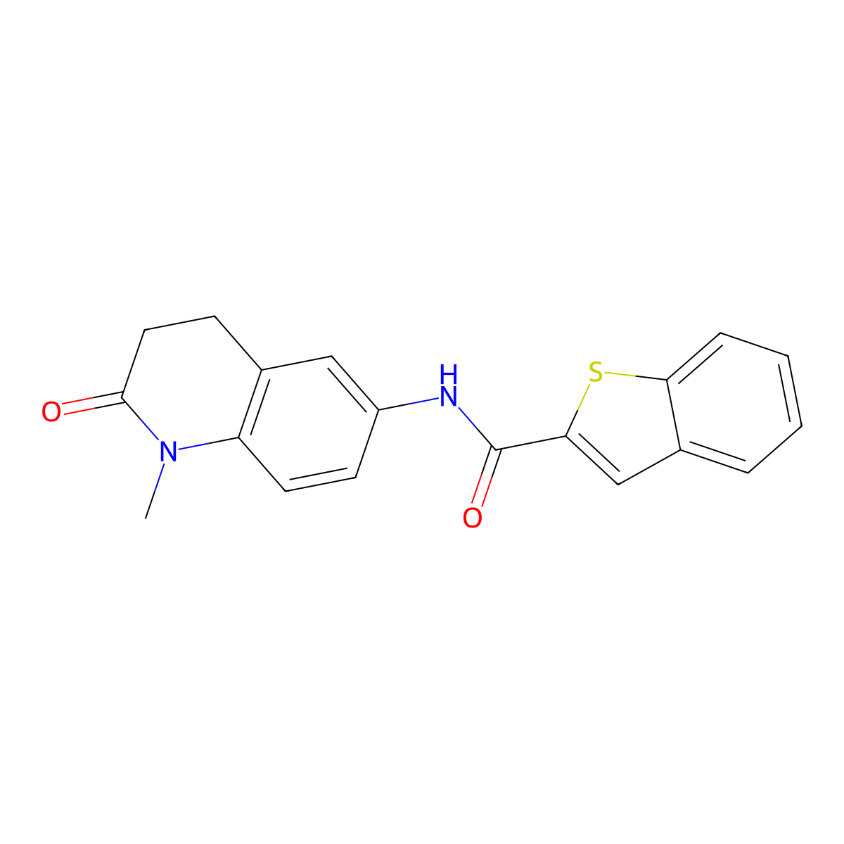 N-(1-methyl-2-oxo-1,2,3,4-tetrahydroquinolin-6-yl)benzo[b]thiophene-2-carboxamide molecular structure, CAS 2034422-26-7