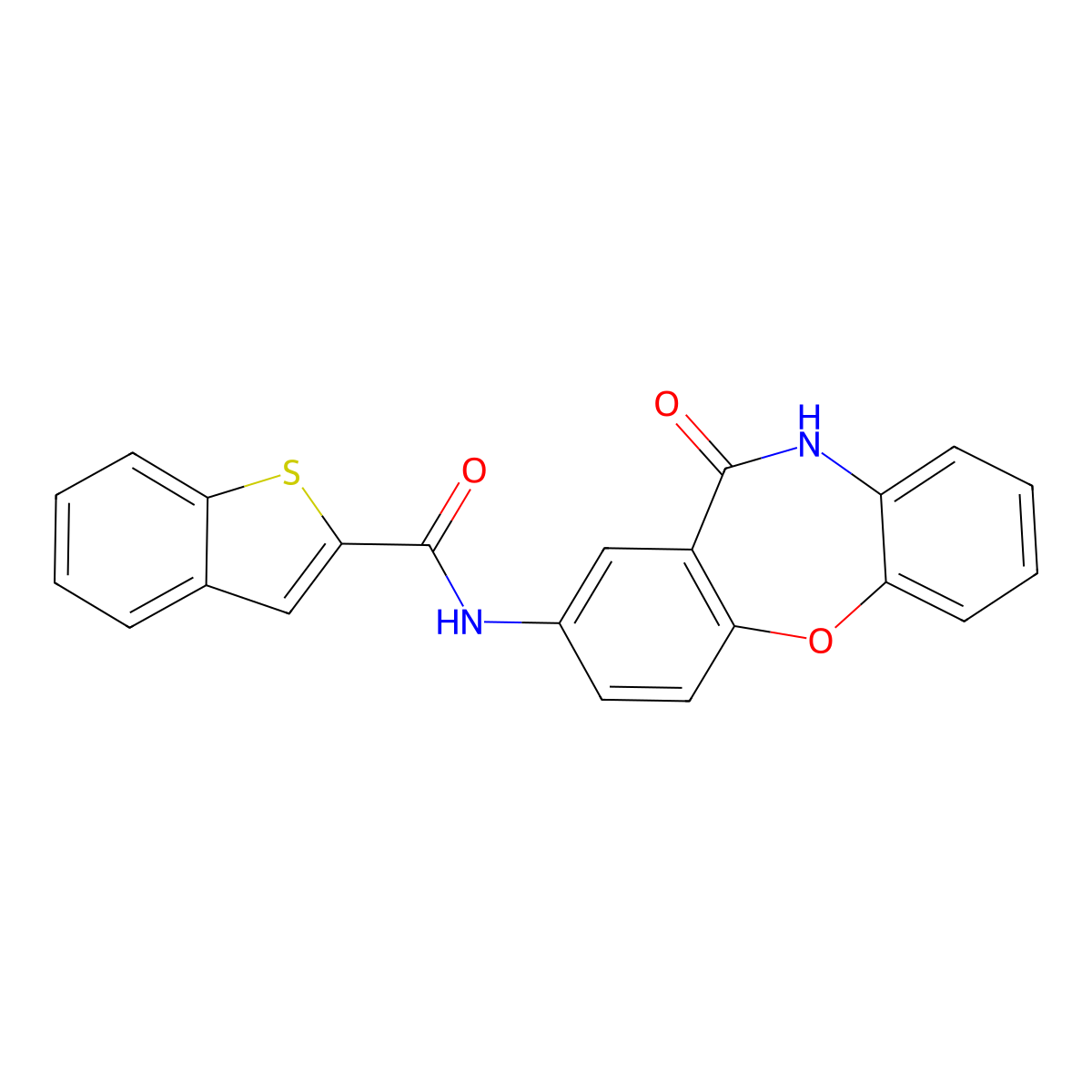 N-{10-oxo-2-oxa-9-azatricyclo[9.4.0.0^{3,8}]pentadeca-1(11),3(8),4,6,12,14-hexaen-13-yl}-1-benzothiophene-2-carboxamide molecular structure, CAS 2034422-33-6