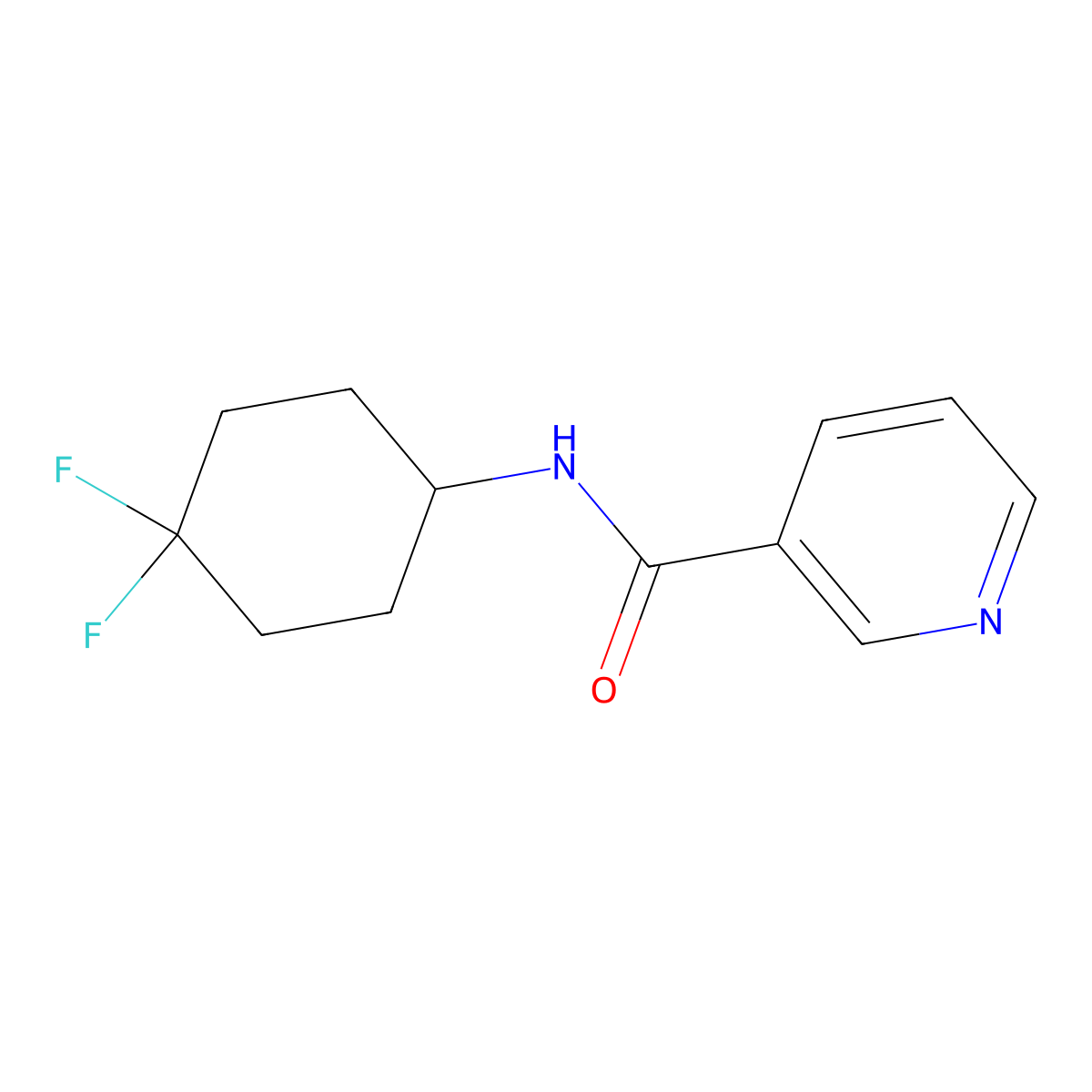 N-(4,4-difluorocyclohexyl)nicotinamide molecular structure, CAS 2034422-46-1