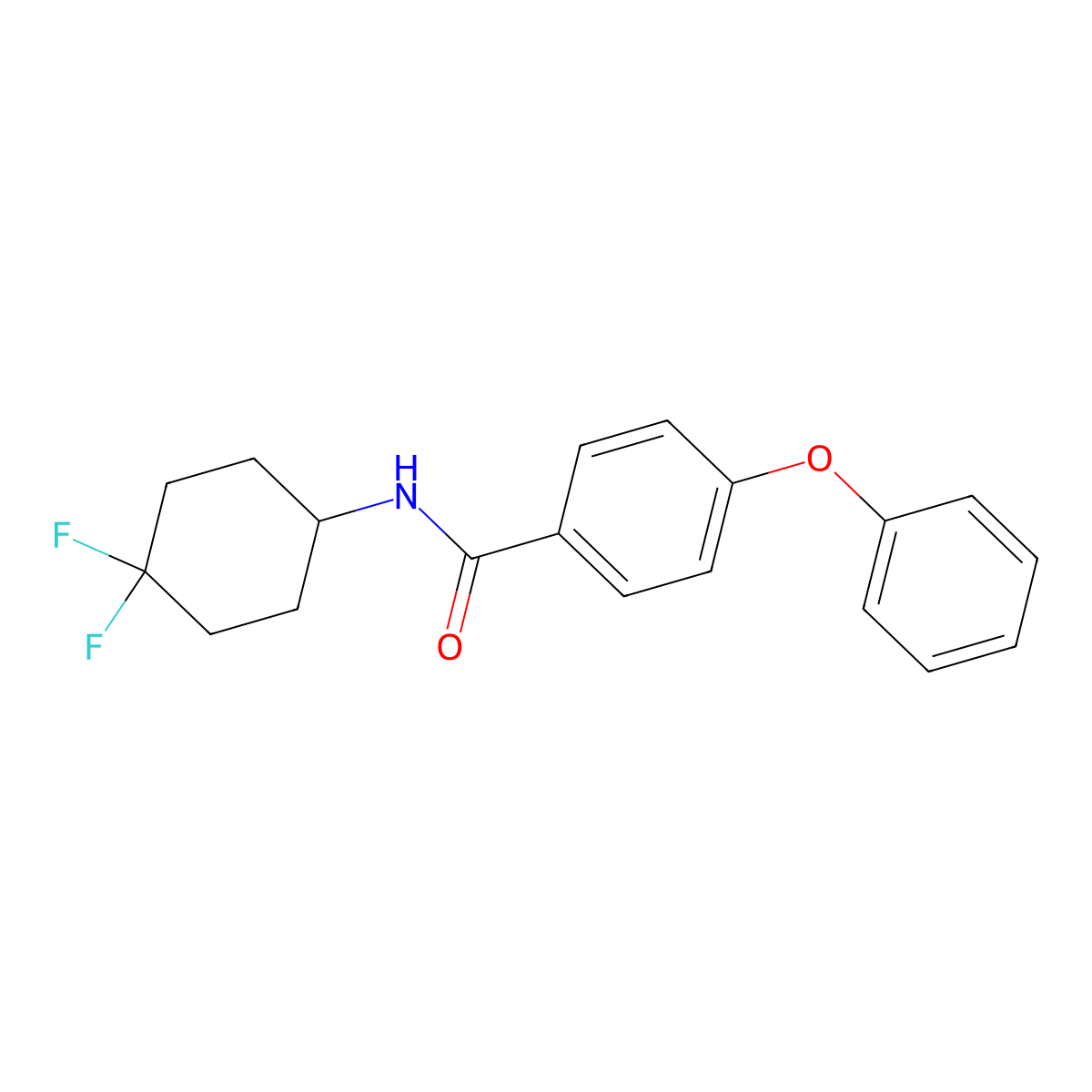 N-(4,4-difluorocyclohexyl)-4-phenoxybenzamide molecular structure, CAS 2034422-51-8