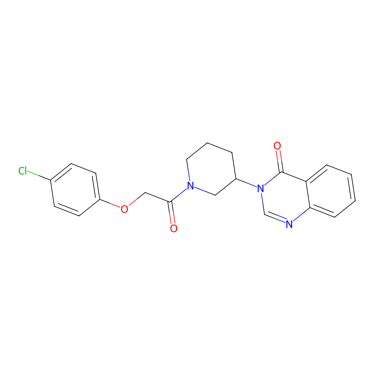 3-(1-(2-(4-chlorophenoxy)acetyl)piperidin-3-yl)quinazolin-4(3H)-one molecular structure, CAS 2034422-53-0