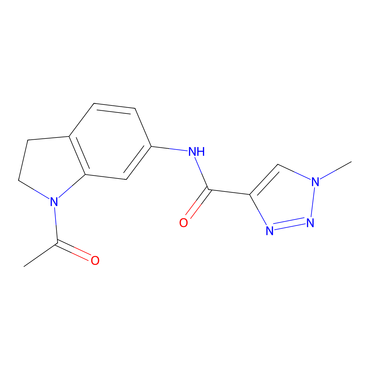 N-(1-acetylindolin-6-yl)-1-methyl-1H-1,2,3-triazole-4-carboxamide molecular structure, CAS 2034422-54-1