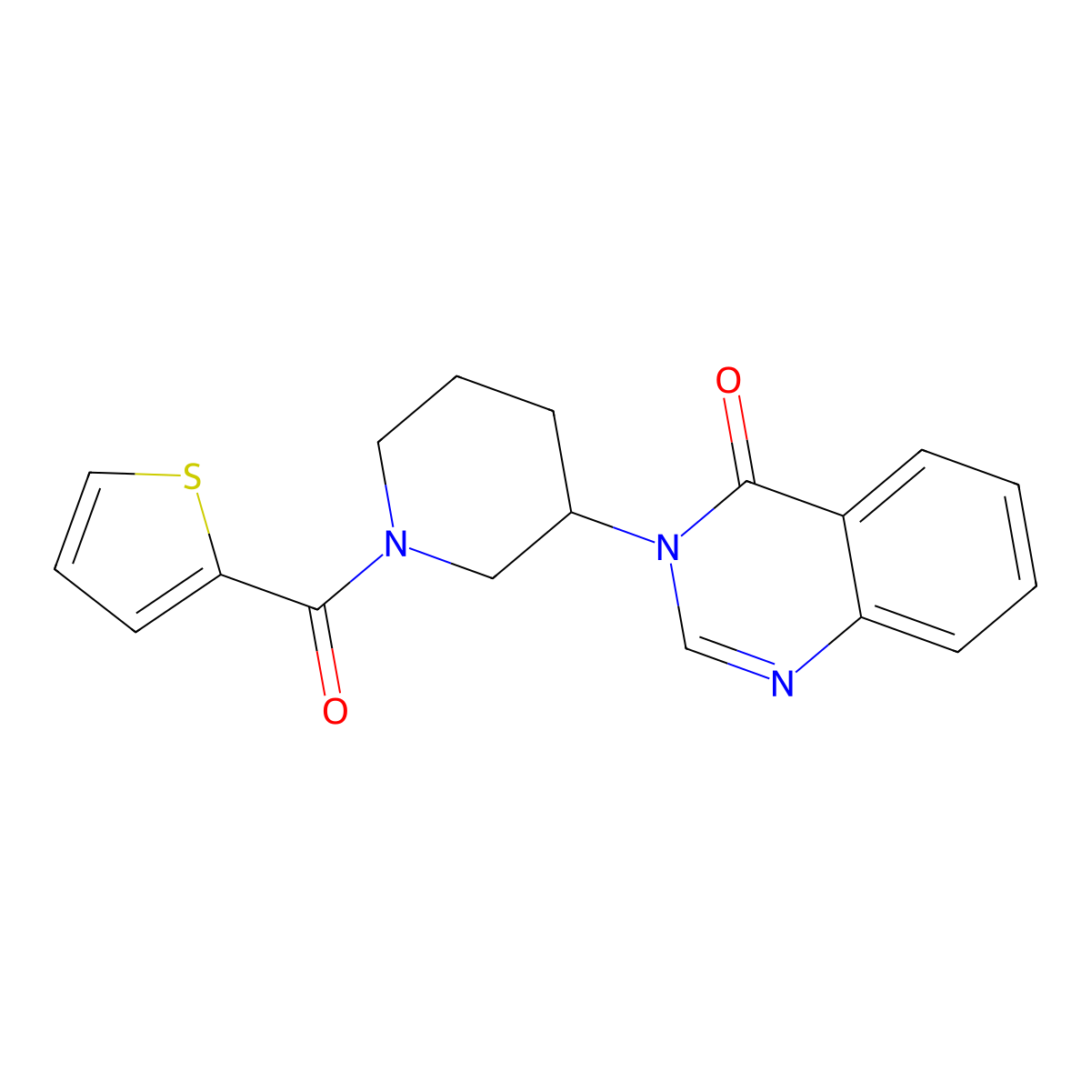 3-(1-(thiophene-2-carbonyl)piperidin-3-yl)quinazolin-4(3H)-one molecular structure, CAS 2034422-63-2