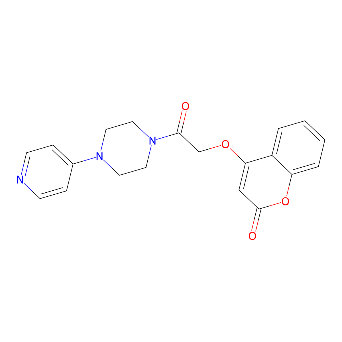 4-(2-oxo-2-(4-(pyridin-4-yl)piperazin-1-yl)ethoxy)-2H-chromen-2-one molecular structure, CAS 2034422-71-2
