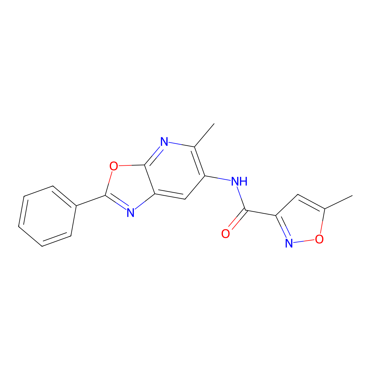 5-methyl-N-(5-methyl-2-phenyloxazolo[5,4-b]pyridin-6-yl)isoxazole-3-carboxamide molecular structure, CAS 2034422-96-1