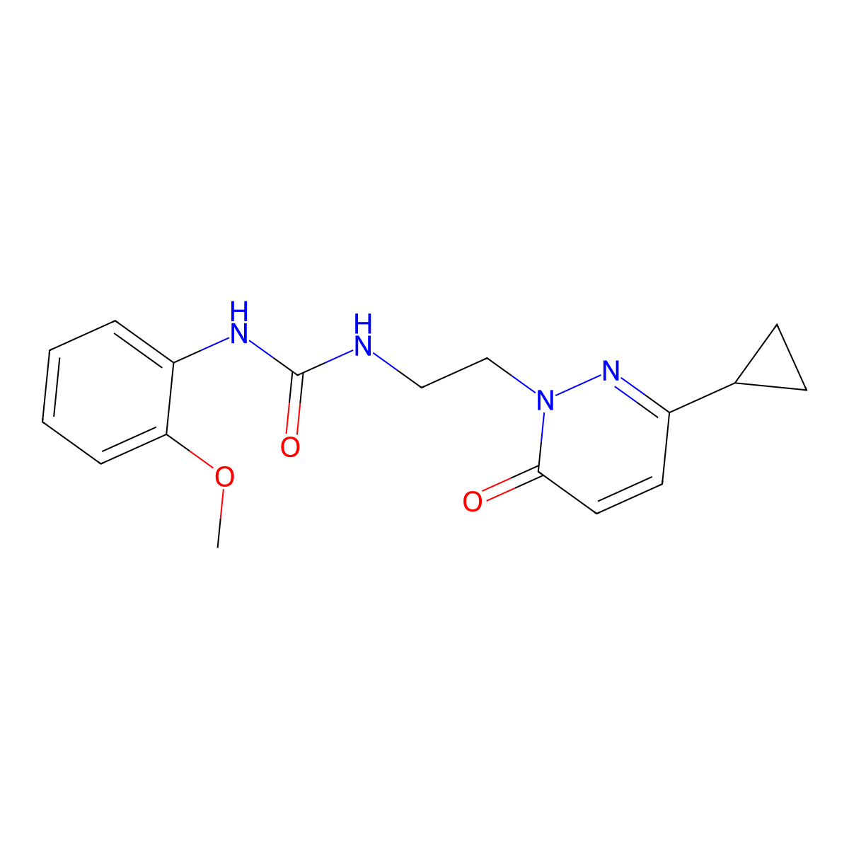 1-(2-(3-cyclopropyl-6-oxopyridazin-1(6H)-yl)ethyl)-3-(2-methoxyphenyl)urea molecular structure, CAS 2034423-11-3