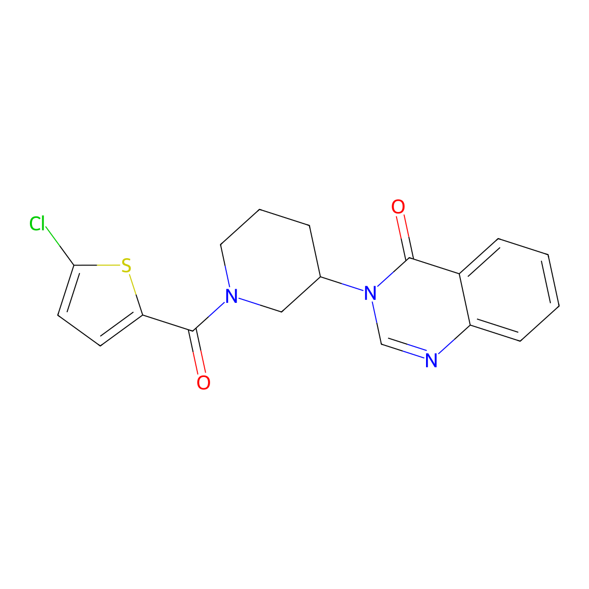 3-(1-(5-chlorothiophene-2-carbonyl)piperidin-3-yl)quinazolin-4(3H)-one molecular structure, CAS 2034423-12-4