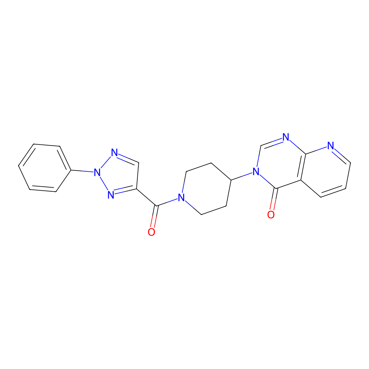3-[1-(2-phenyl-2H-1,2,3-triazole-4-carbonyl)piperidin-4-yl]-3H,4H-pyrido[2,3-d]pyrimidin-4-one molecular structure, CAS 2034423-34-0