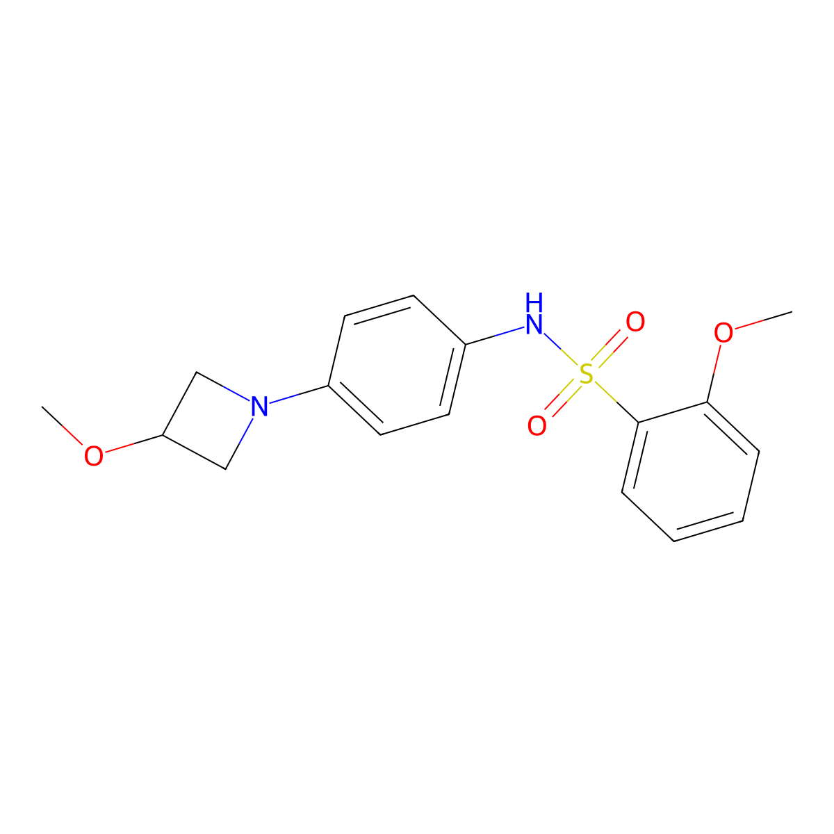 2-methoxy-N-(4-(3-methoxyazetidin-1-yl)phenyl)benzenesulfonamide molecular structure, CAS 2034423-49-7
