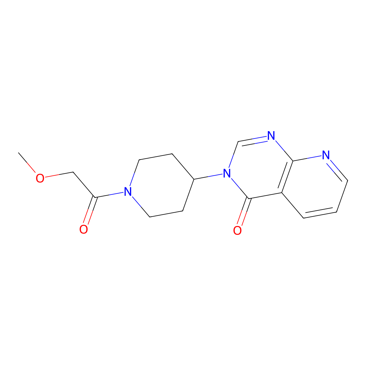 3-(1-(2-methoxyacetyl)piperidin-4-yl)pyrido[2,3-d]pyrimidin-4(3H)-one molecular structure, CAS 2034423-59-9