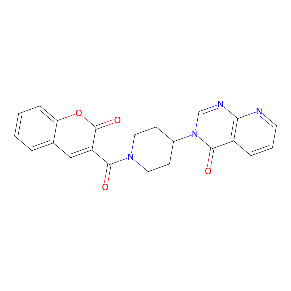 3-(1-(2-oxo-2H-chromene-3-carbonyl)piperidin-4-yl)pyrido[2,3-d]pyrimidin-4(3H)-one molecular structure, CAS 2034423-80-6