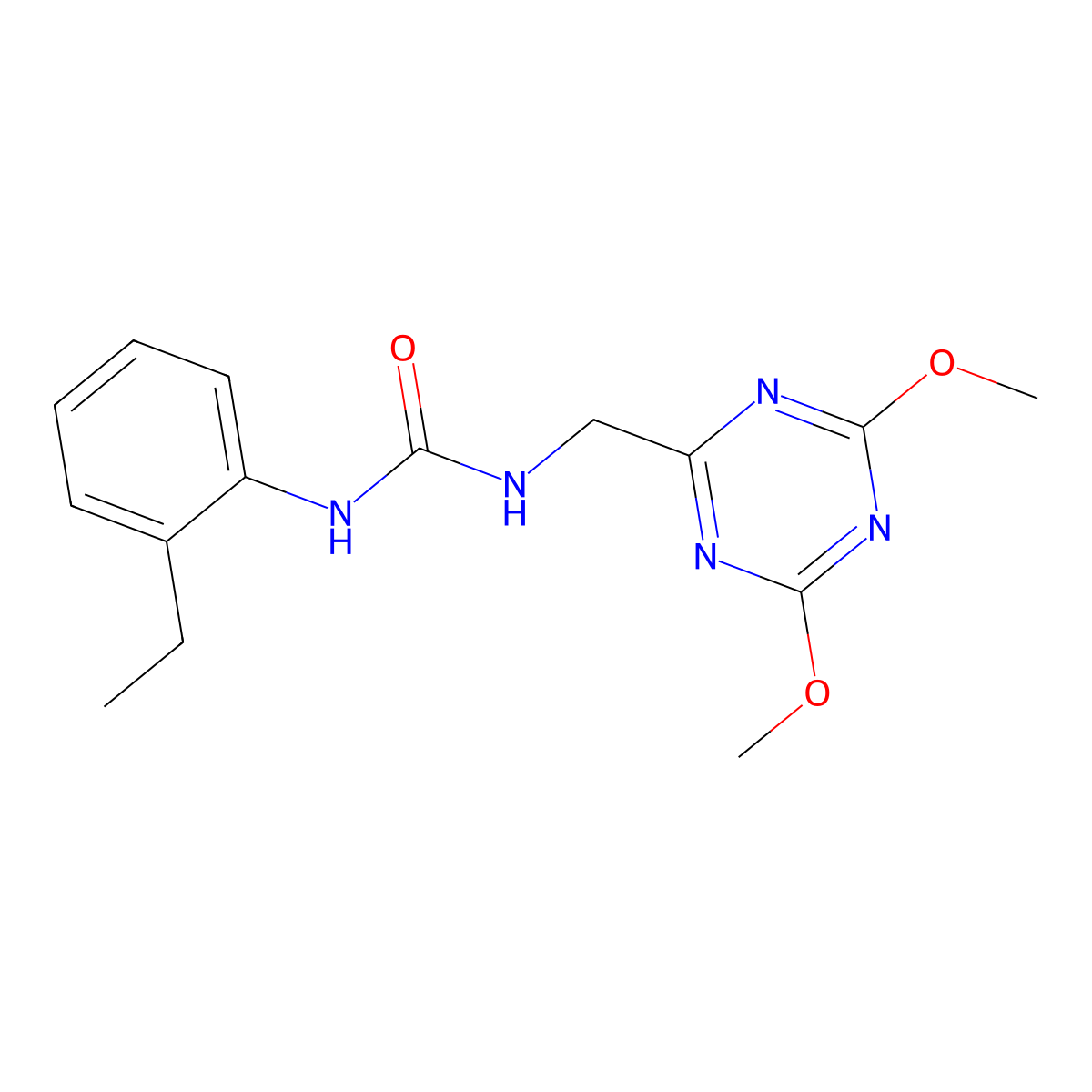 1-((4,6-Dimethoxy-1,3,5-triazin-2-yl)methyl)-3-(2-ethylphenyl)urea molecular structure, CAS 2034424-09-2
