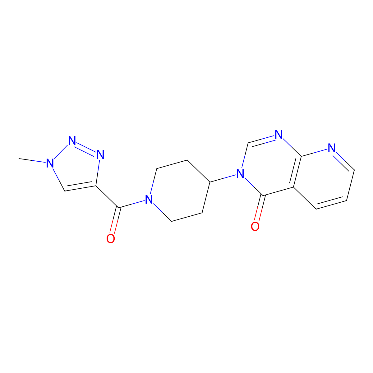 3-(1-(1-methyl-1H-1,2,3-triazole-4-carbonyl)piperidin-4-yl)pyrido[2,3-d]pyrimidin-4(3H)-one molecular structure, CAS 2034424-16-1