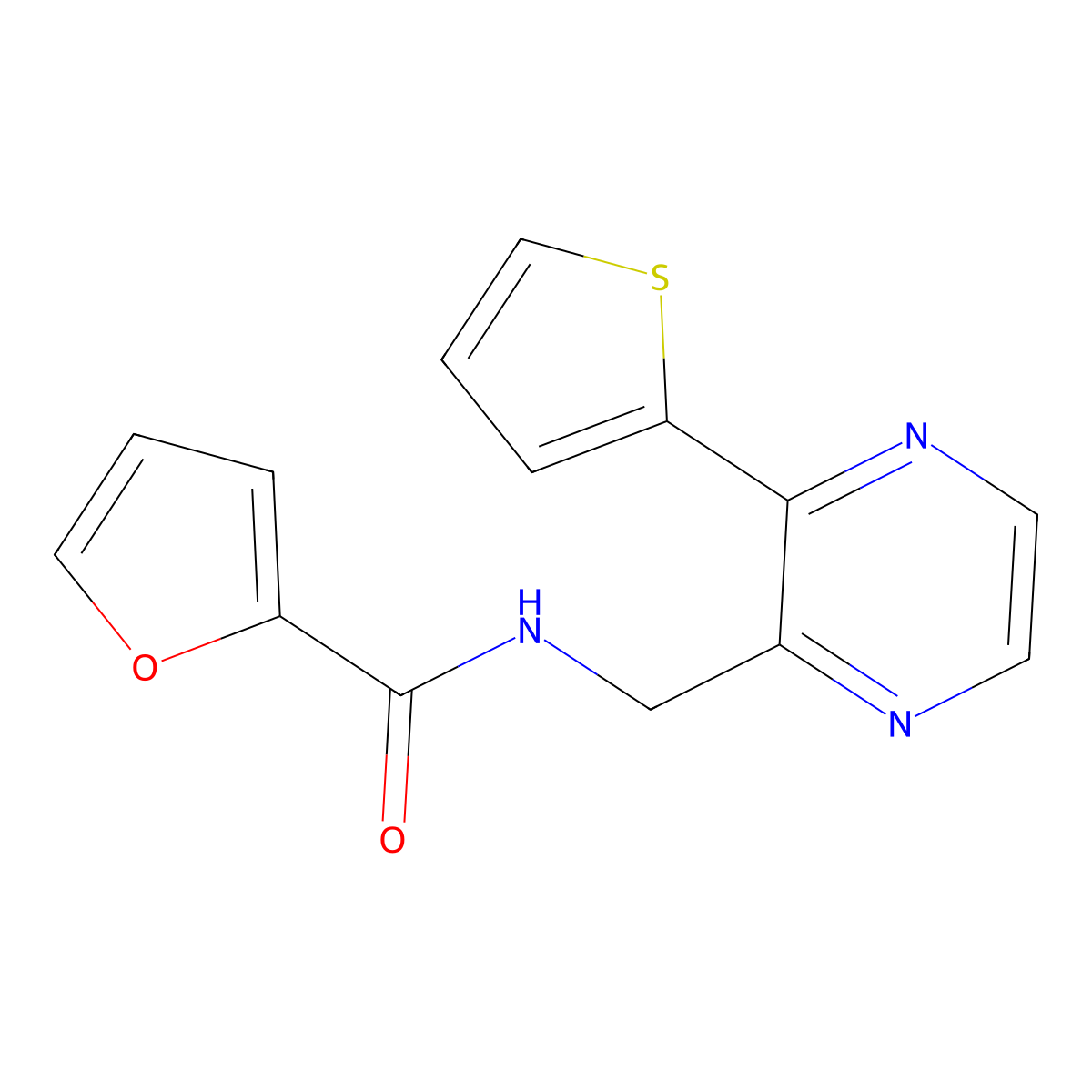 N-((3-(thiophen-2-yl)pyrazin-2-yl)methyl)furan-2-carboxamide molecular structure, CAS 2034424-21-8
