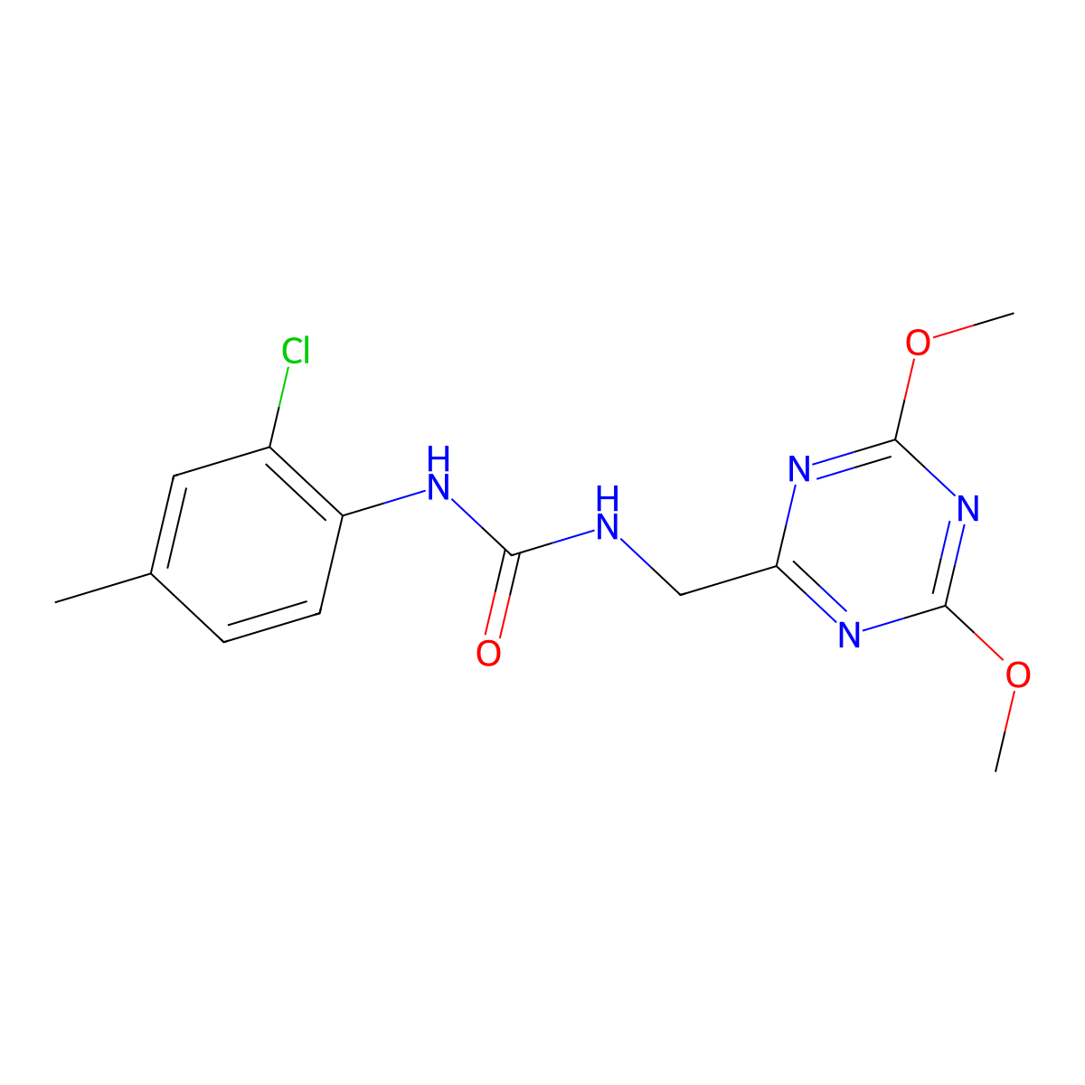 1-(2-Chloro-4-methylphenyl)-3-[(4,6-dimethoxy-1,3,5-triazin-2-yl)methyl]urea molecular structure, CAS 2034424-28-5