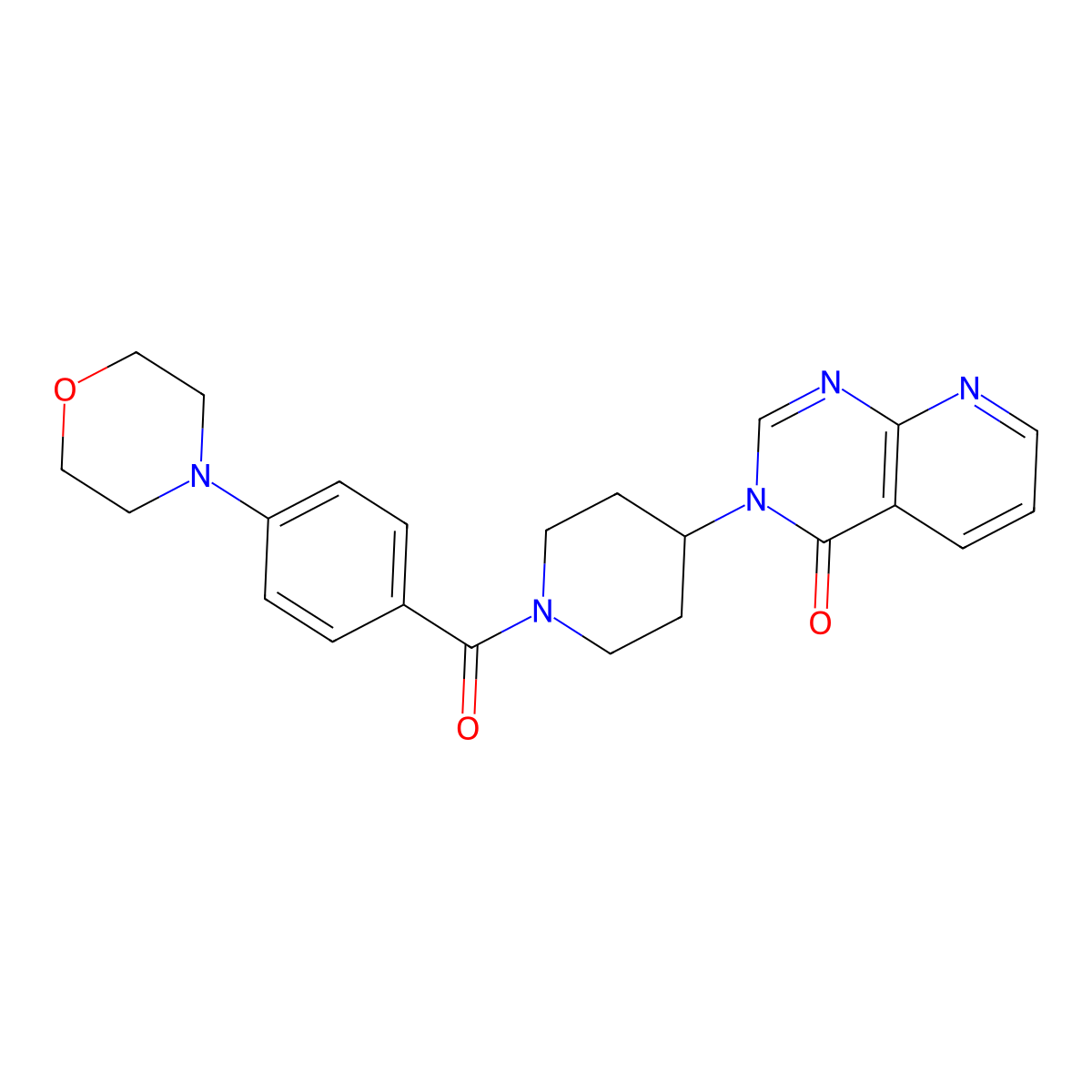 3-(1-(4-morpholinobenzoyl)piperidin-4-yl)pyrido[2,3-d]pyrimidin-4(3H)-one molecular structure, CAS 2034424-59-2