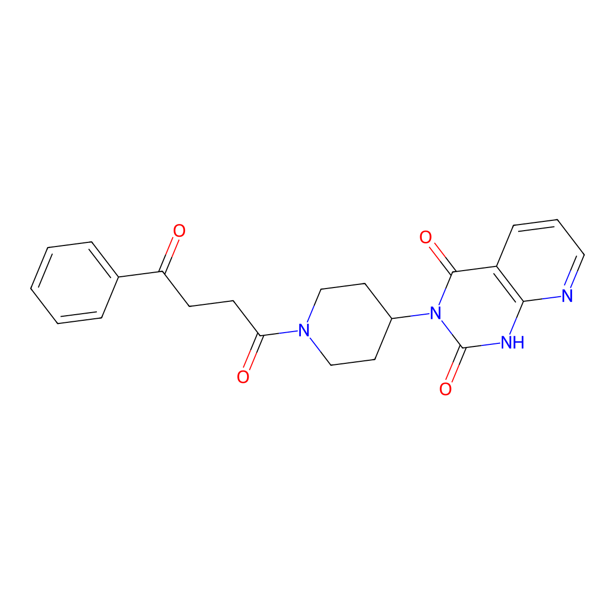 3-(1-(4-oxo-4-phenylbutanoyl)piperidin-4-yl)pyrido[2,3-d]pyrimidine-2,4(1H,3H)-dione molecular structure, CAS 2034425-29-9