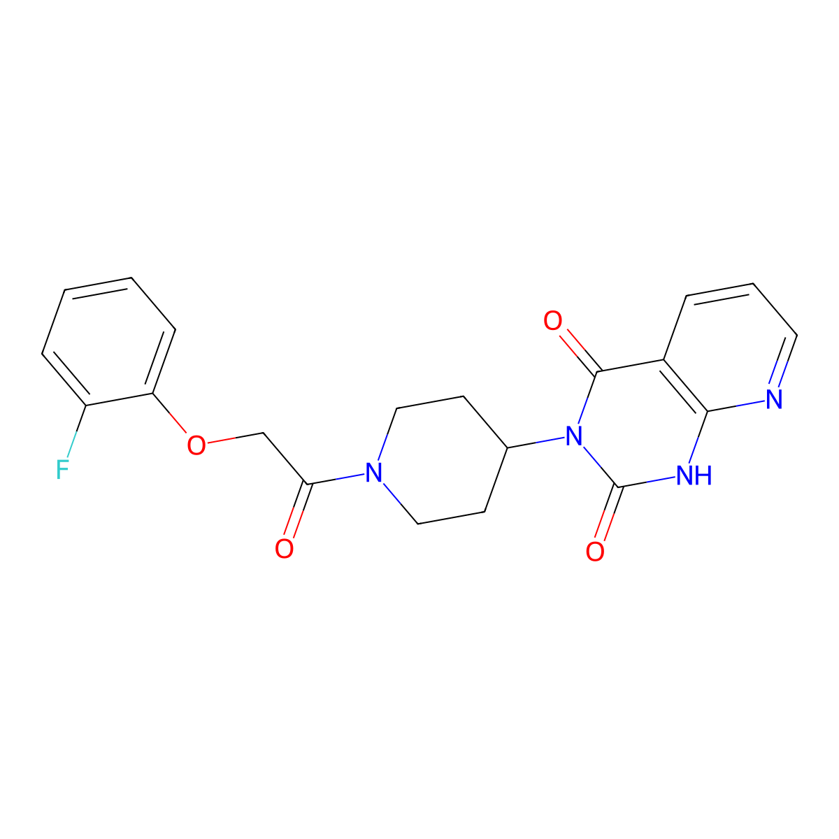 3-(1-(2-(2-fluorophenoxy)acetyl)piperidin-4-yl)pyrido[2,3-d]pyrimidine-2,4(1H,3H)-dione molecular structure, CAS 2034425-61-9