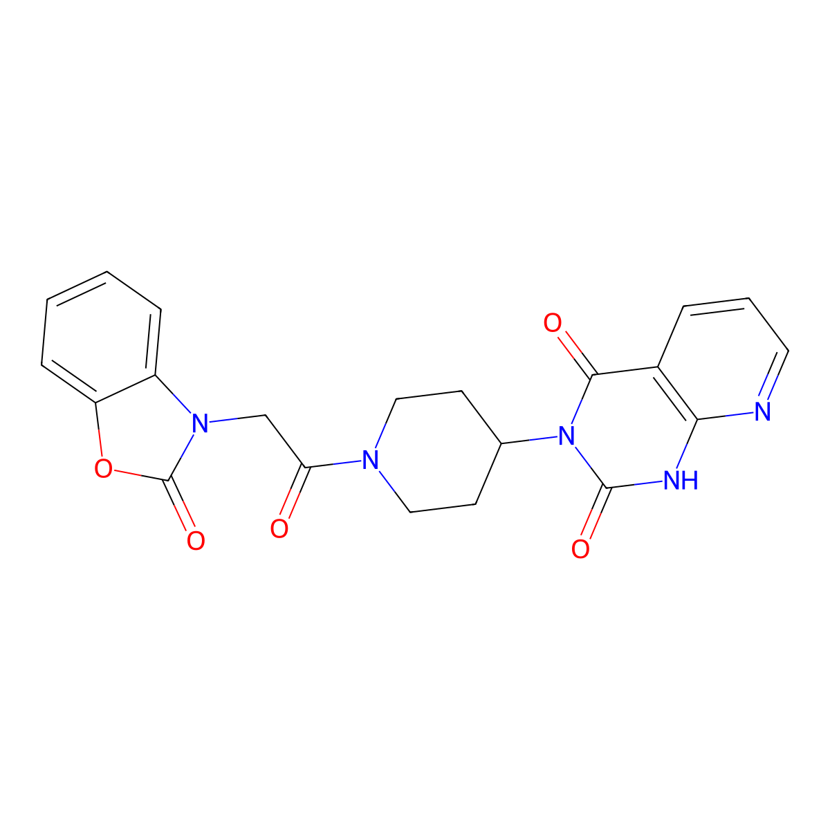 3-(1-(2-(2-oxobenzo[d]oxazol-3(2H)-yl)acetyl)piperidin-4-yl)pyrido[2,3-d]pyrimidine-2,4(1H,3H)-dione molecular structure, CAS 2034425-84-6