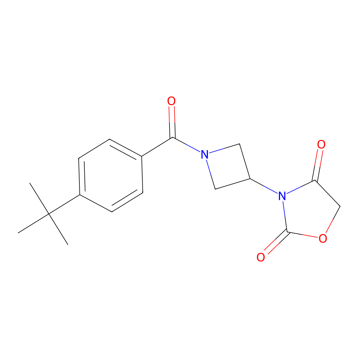 3-(1-(4-(Tert-butyl)benzoyl)azetidin-3-yl)oxazolidine-2,4-dione molecular structure, CAS 2034425-87-9