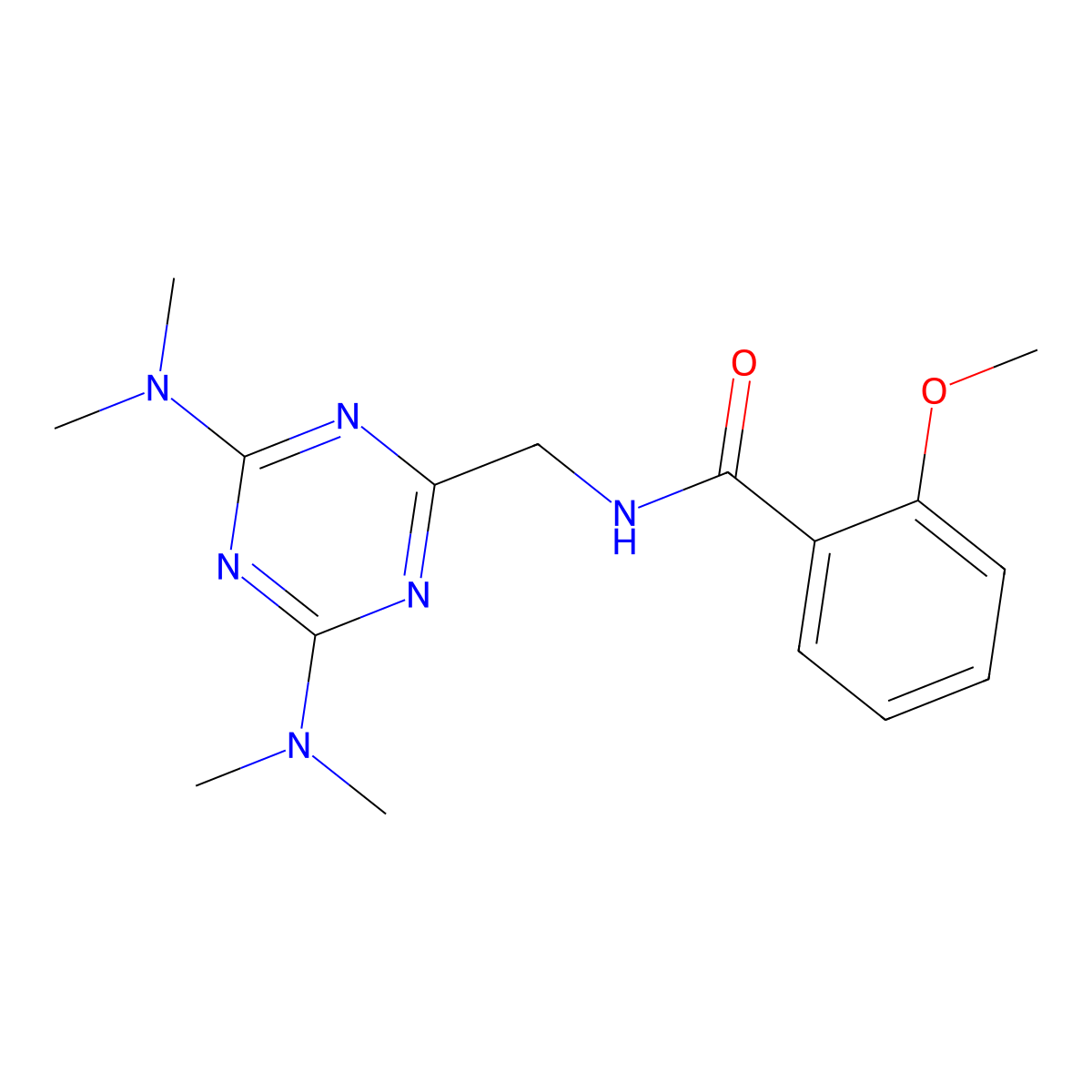 N-{[4,6-bis(dimethylamino)-1,3,5-triazin-2-yl]methyl}-2-methoxybenzamide molecular structure, CAS 2034426-12-3
