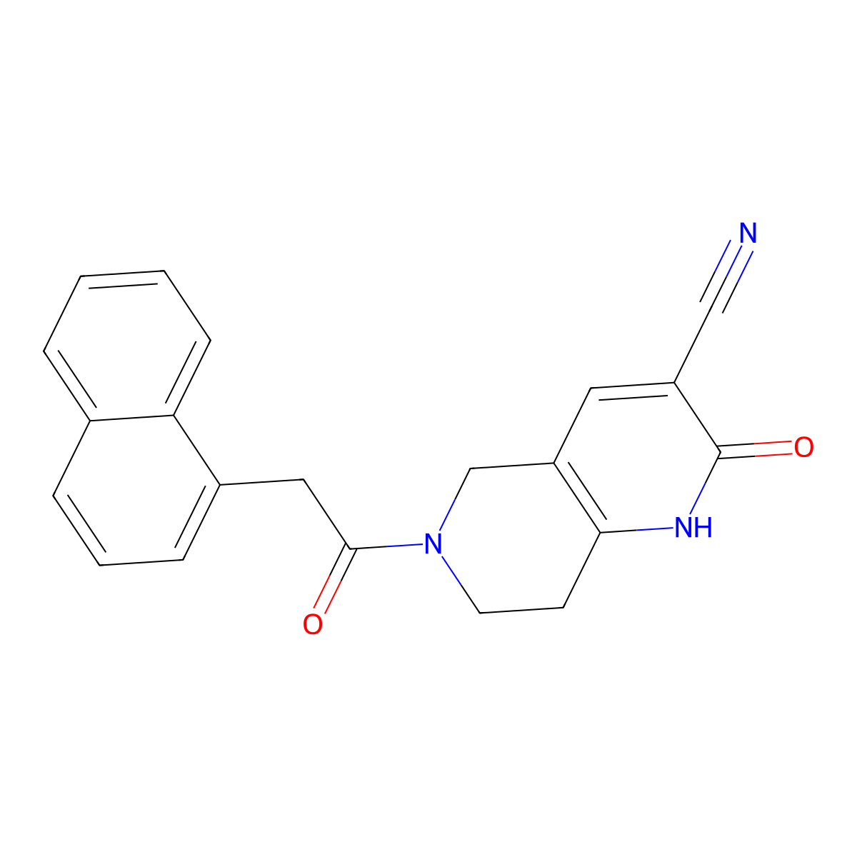 6-(2-(Naphthalen-1-yl)acetyl)-2-oxo-1,2,5,6,7,8-hexahydro-1,6-naphthyridine-3-carbonitrile molecular structure, CAS 2034426-29-2