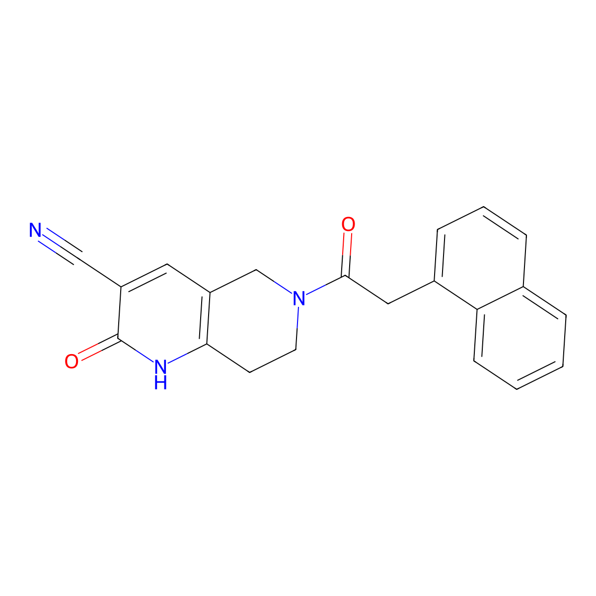 6-(2-(Naphthalen-1-yl)acetyl)-2-oxo-1,2,5,6,7,8-hexahydro-1,6-naphthyridine-3-carbonitrile molecular structure, CAS 2034426-29-2