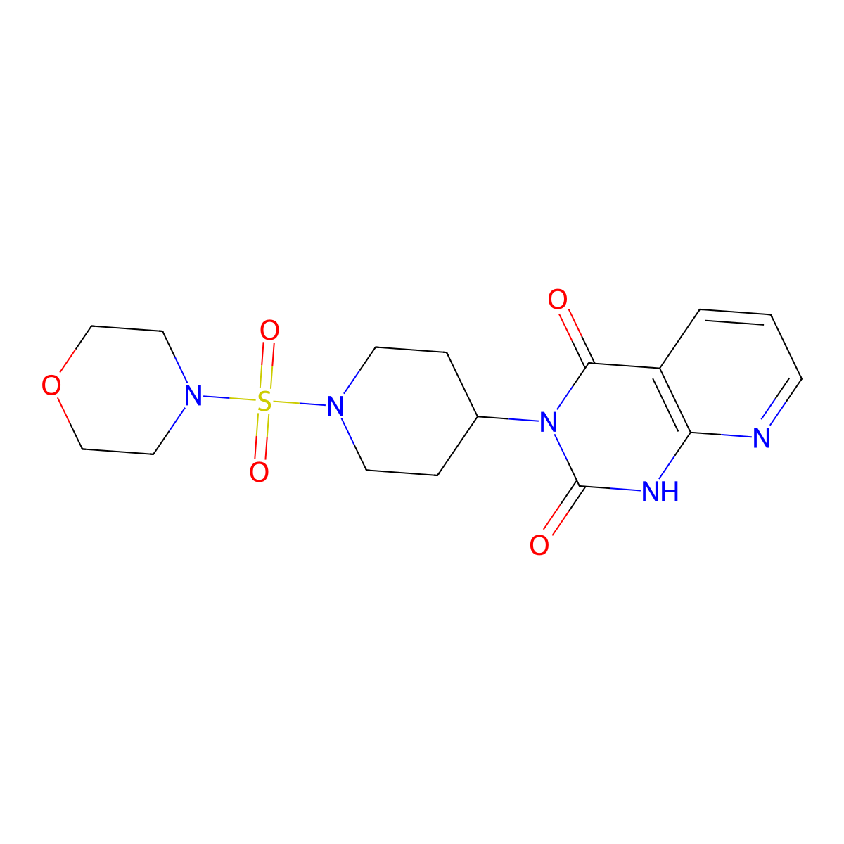3-(1-(morpholinosulfonyl)piperidin-4-yl)pyrido[2,3-d]pyrimidine-2,4(1H,3H)-dione molecular structure, CAS 2034426-30-5