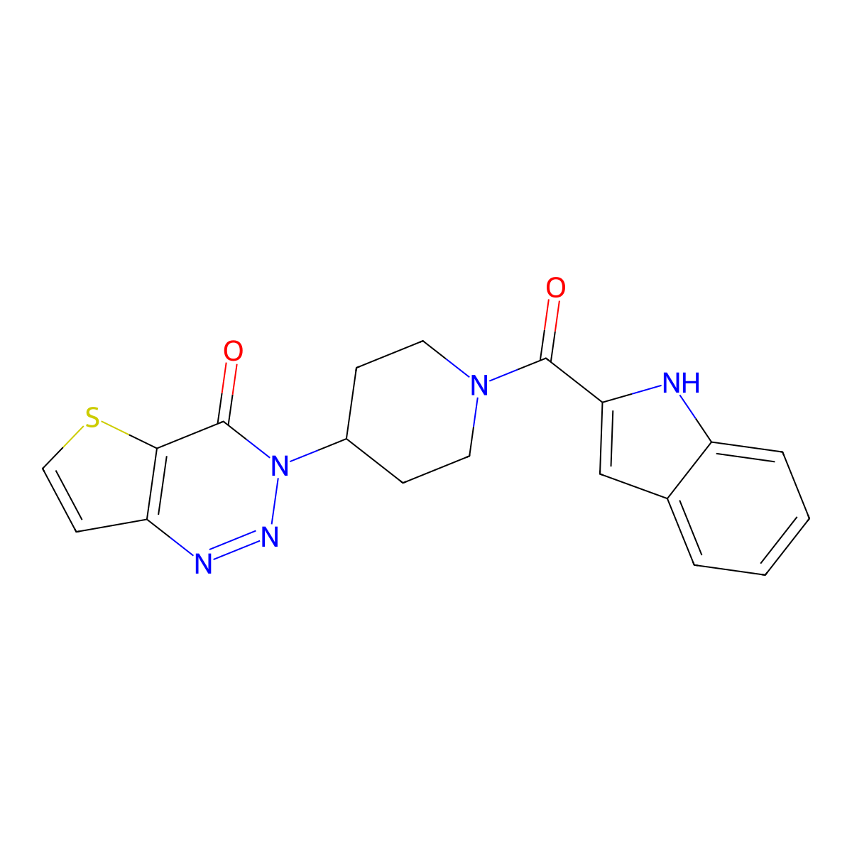 3-(1-(1H-indole-2-carbonyl)piperidin-4-yl)thieno[3,2-d][1,2,3]triazin-4(3H)-one molecular structure, CAS 2034426-46-3